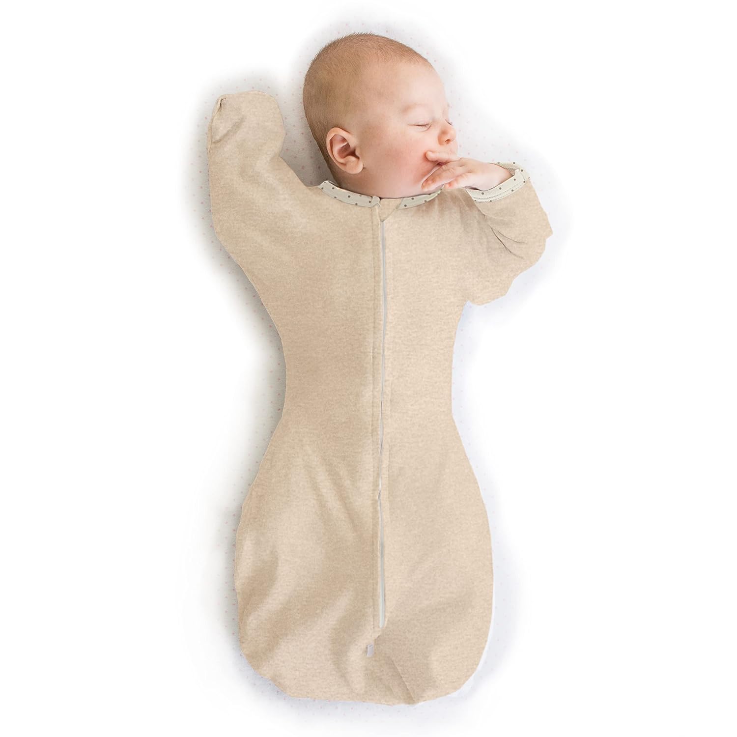 SwaddleDesigns Transitional Swaddle Sack 0-3 Months Heathered Oatmeal