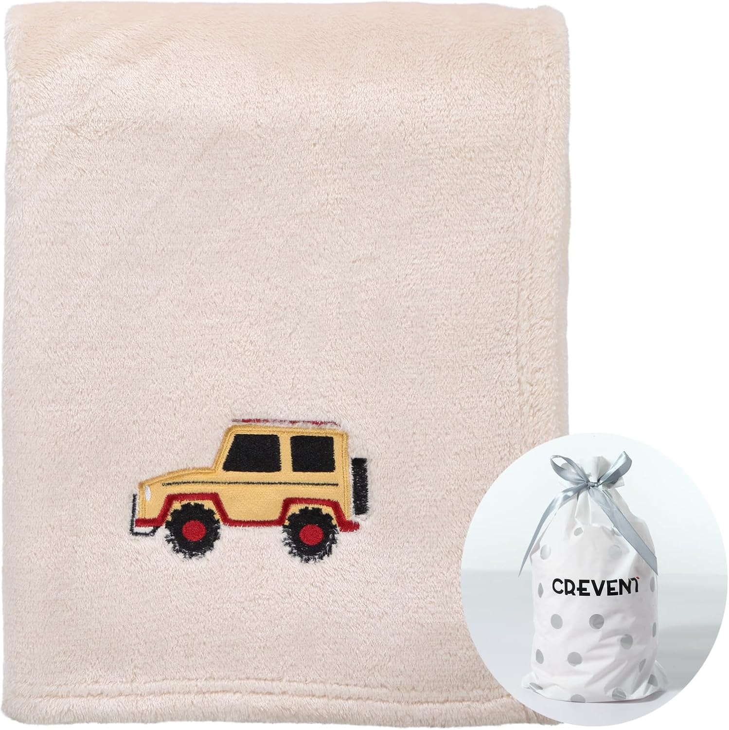 CREVENT 30X40 Jeep Baby Blanket for Girls Boys Infants Toddlers
