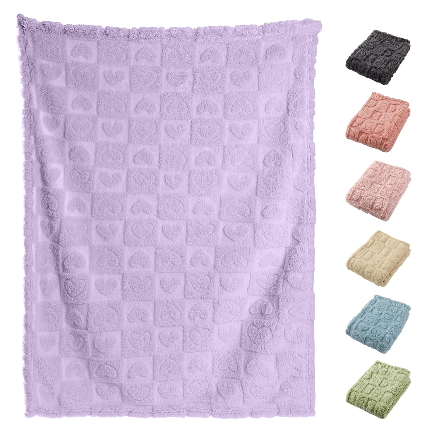 Yagle Mate 4 Pcs Checkered Baby Blankets 30x40 Purple