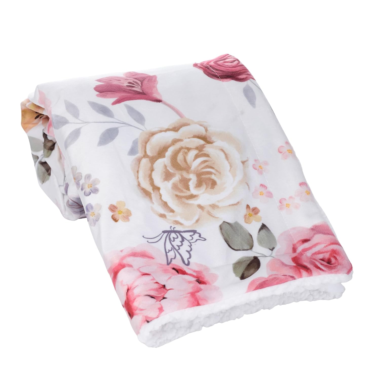 Lambs Ivy Secret Garden Ultra-Soft Fleece Baby Blanket
