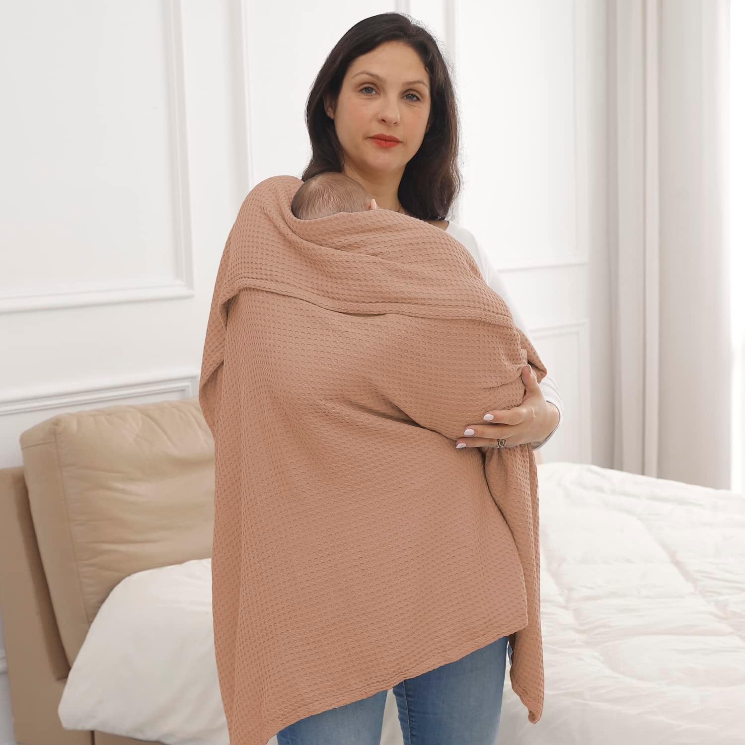 Kloovete 36 x 40 Inch Cooling Waffle Weave Blanket