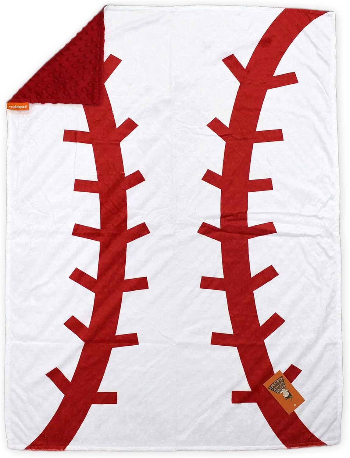 Dear Baby Gear - Reversible Baby Blanket - 40x30 Baseball Print