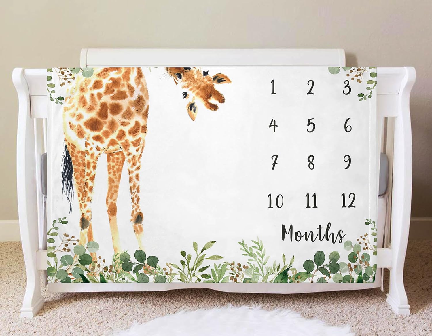 Yuzioey Giraffe Growth Tracking Blanket