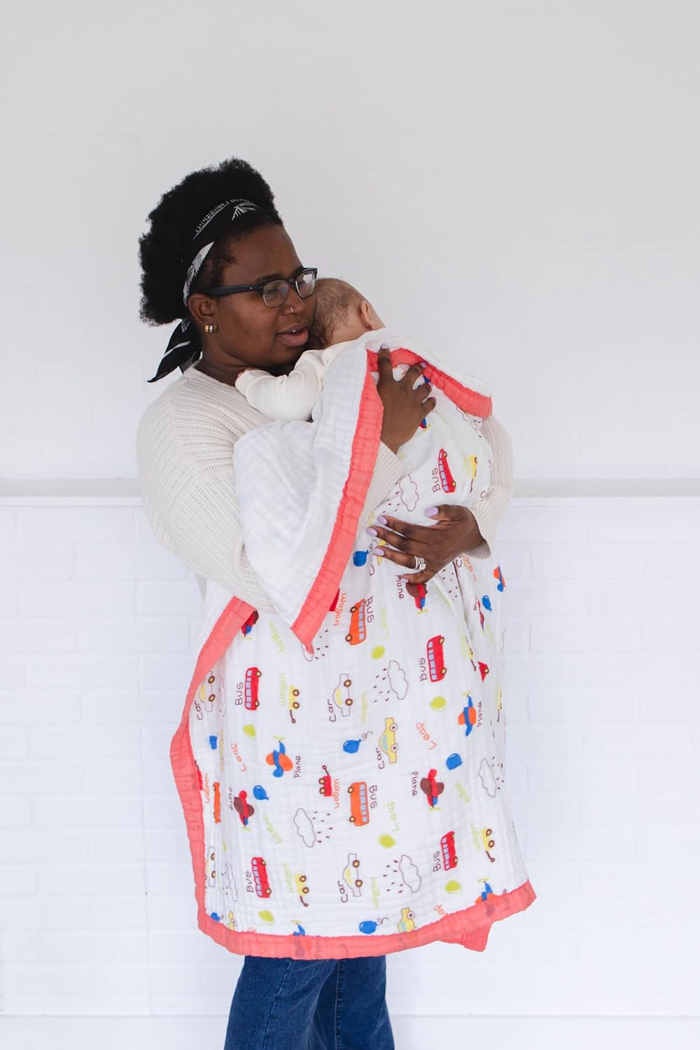 Snuggle Buds 100 Cotton Muslin Baby Blanket Gender-Neutral