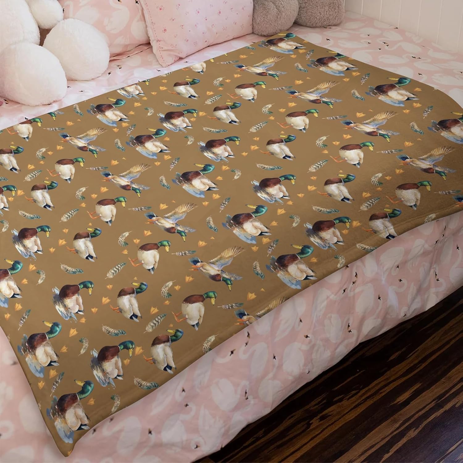 KASTLEE Vintage Duck Hunting Flannel Blanket