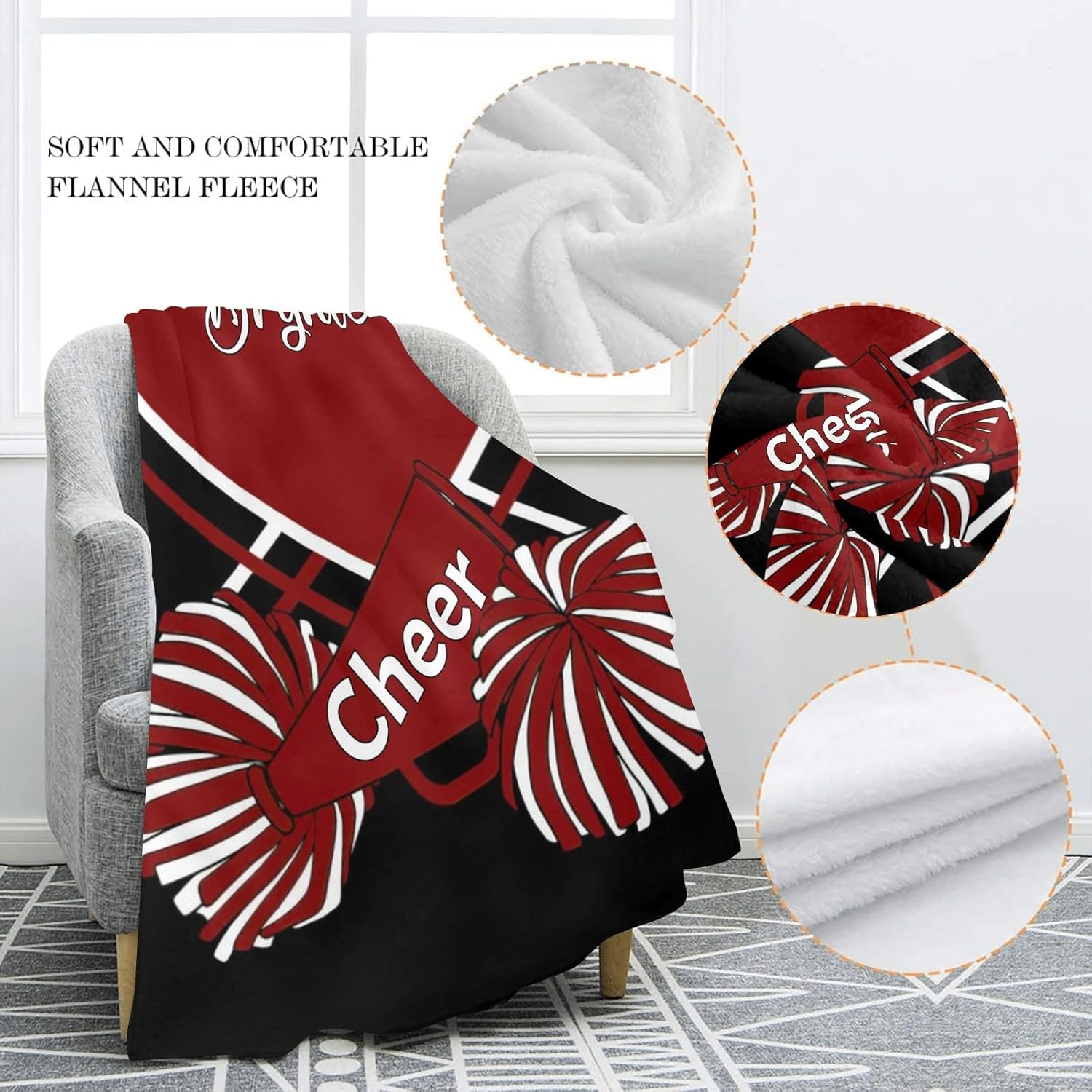 Custom Dark Red Baby Blanket with Name for Newborn 1