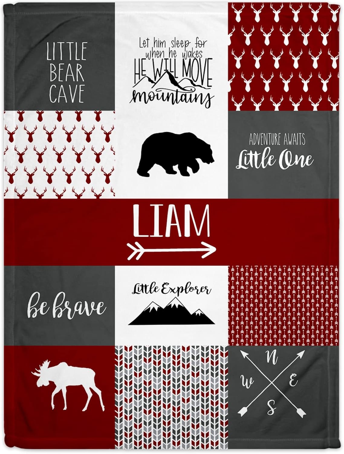 Personalized Woodland Baby Blanket for Boys