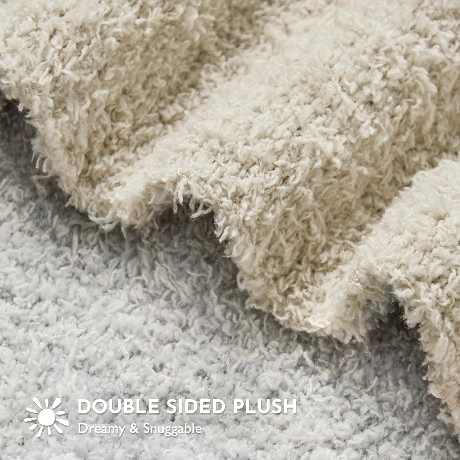 EVERGRACE Soft Plush Baby Blanket with Bear Pattern