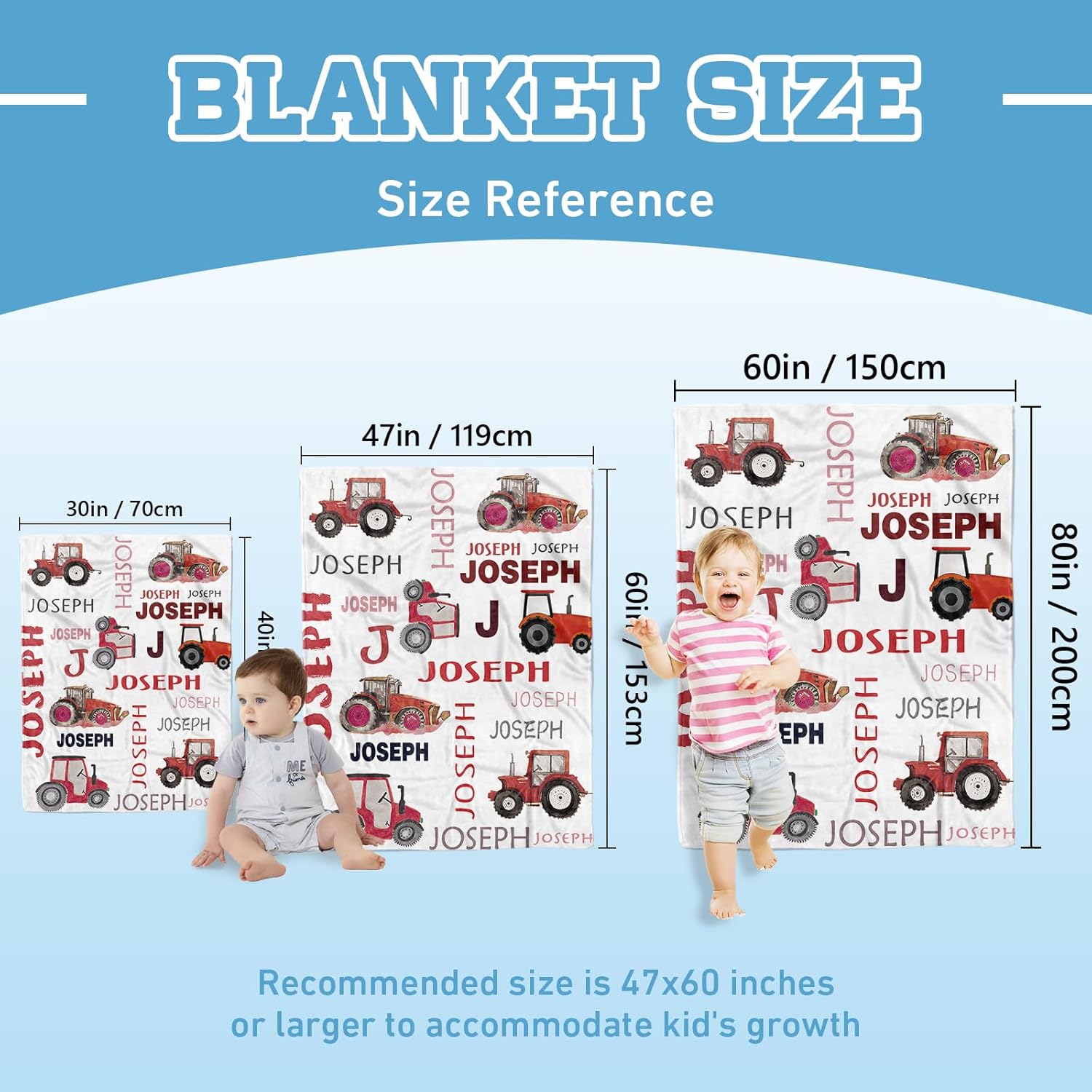 Personalized Car Baby Blanket with Name for Boys and Girls