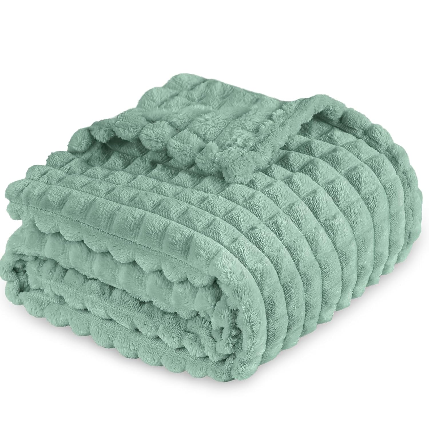 Yameishy Fleece Baby Blanket - 30x40 Inch Ultra Soft 3D Grid Design