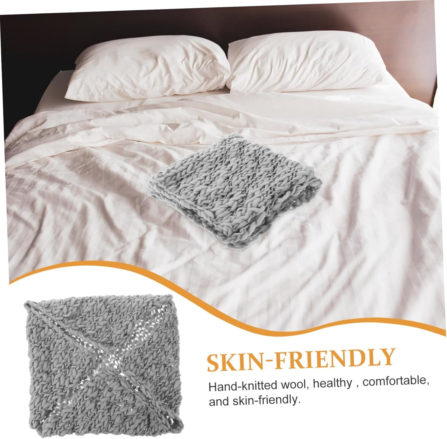 Veemoon 1pc Handmade Knitting Wool Blanket for Newborn Photography 1
