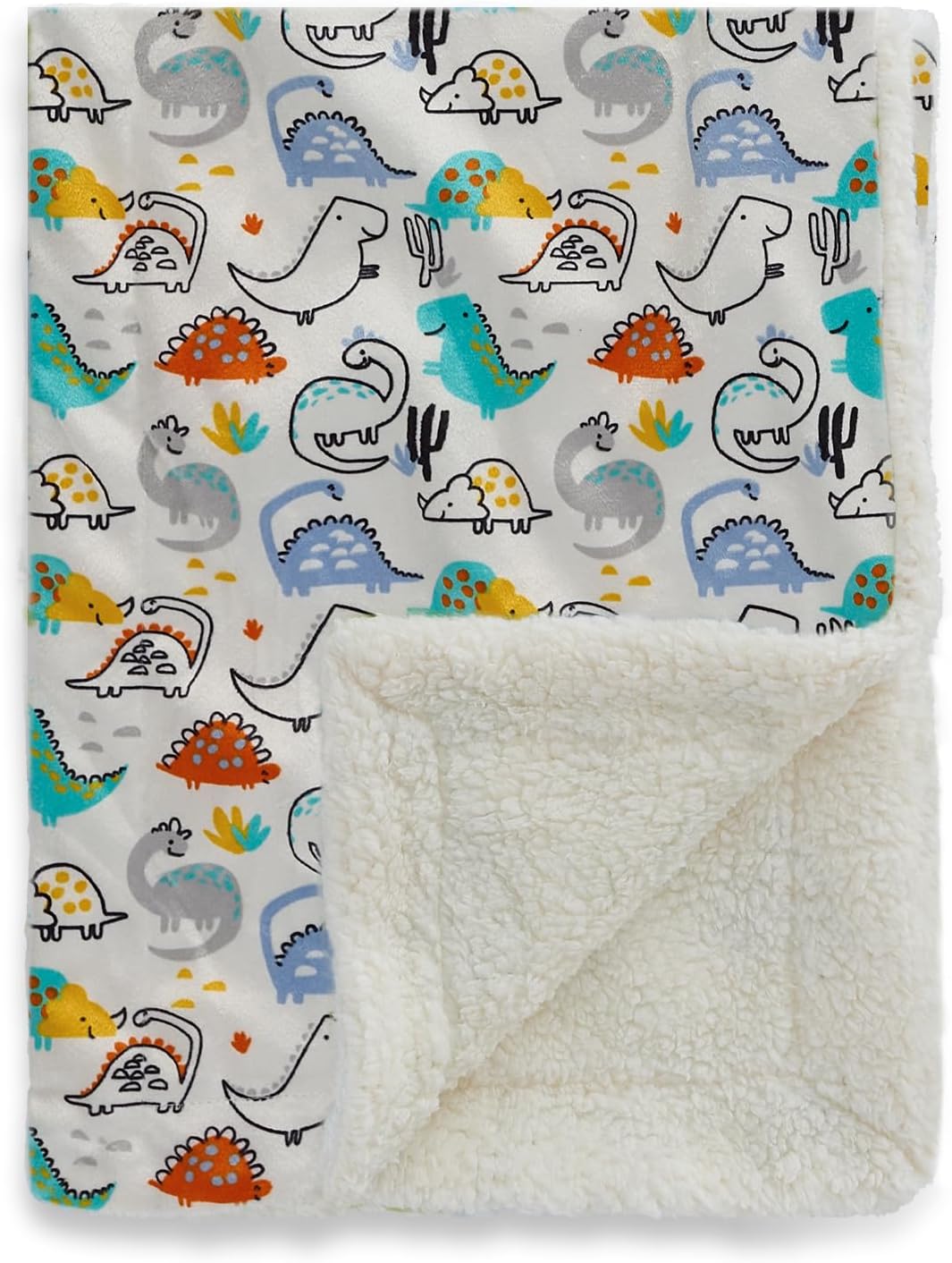 30x40in Baby Blanket with Dinosaur Design