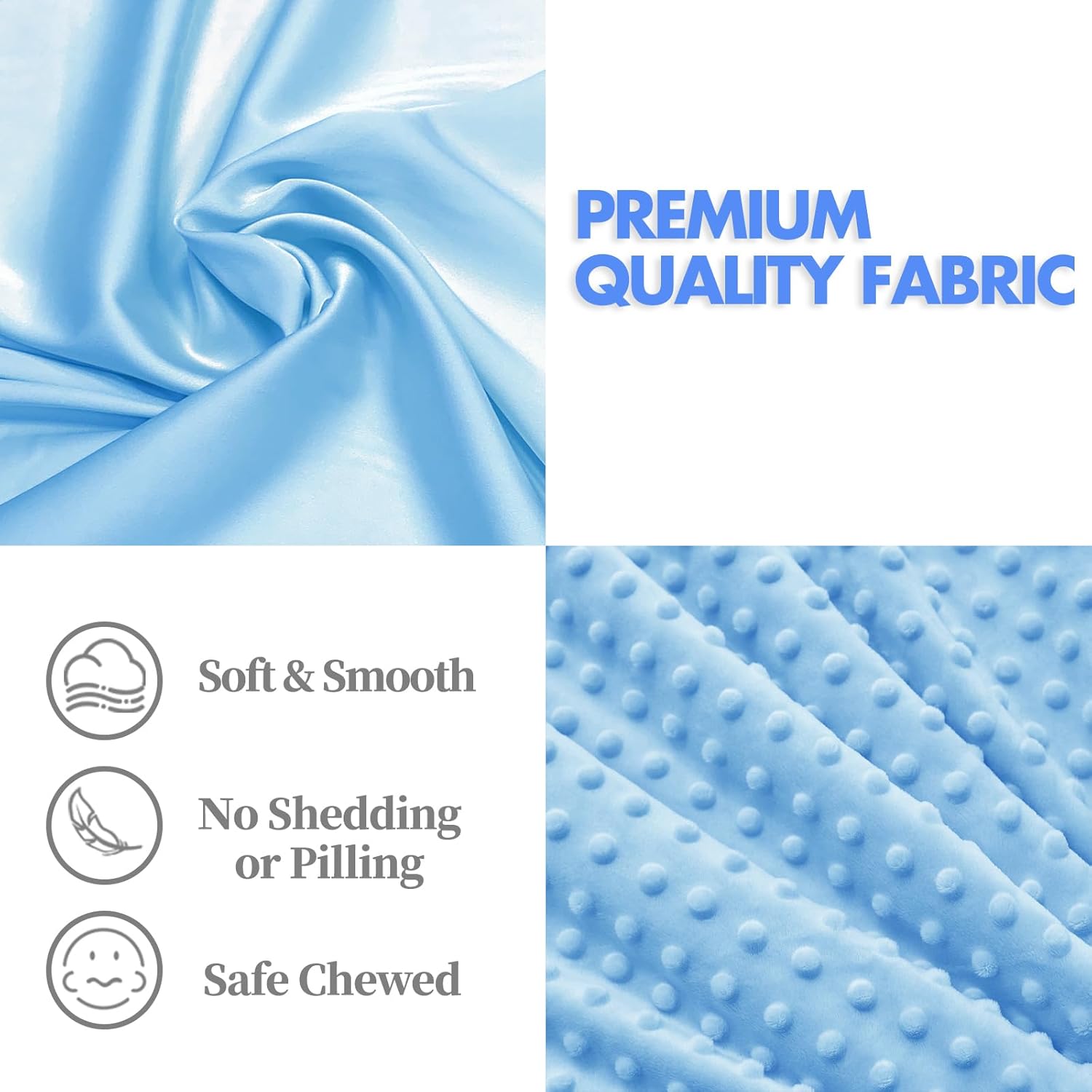 MOVEPAI Soft Blue Bear Baby Security Blanket 16 Inch