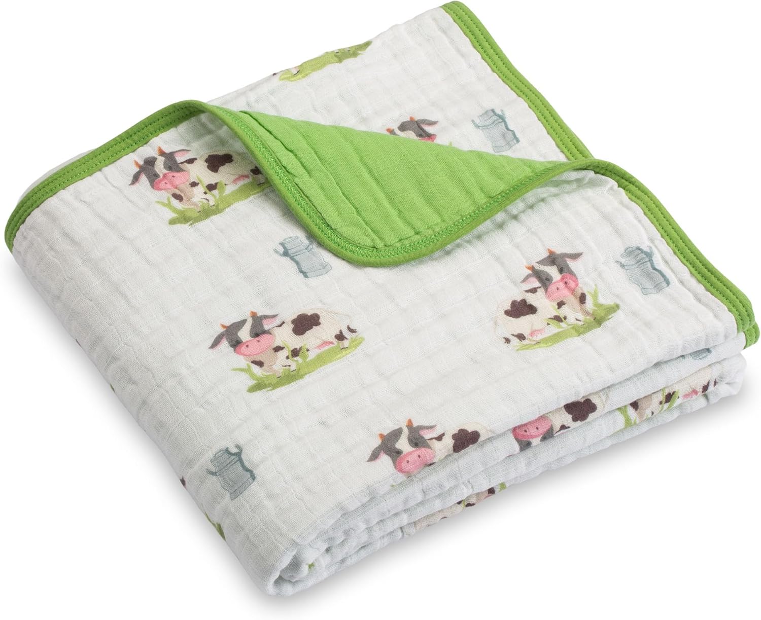 LollyBanks Cows Print Muslin Blanket 47x47