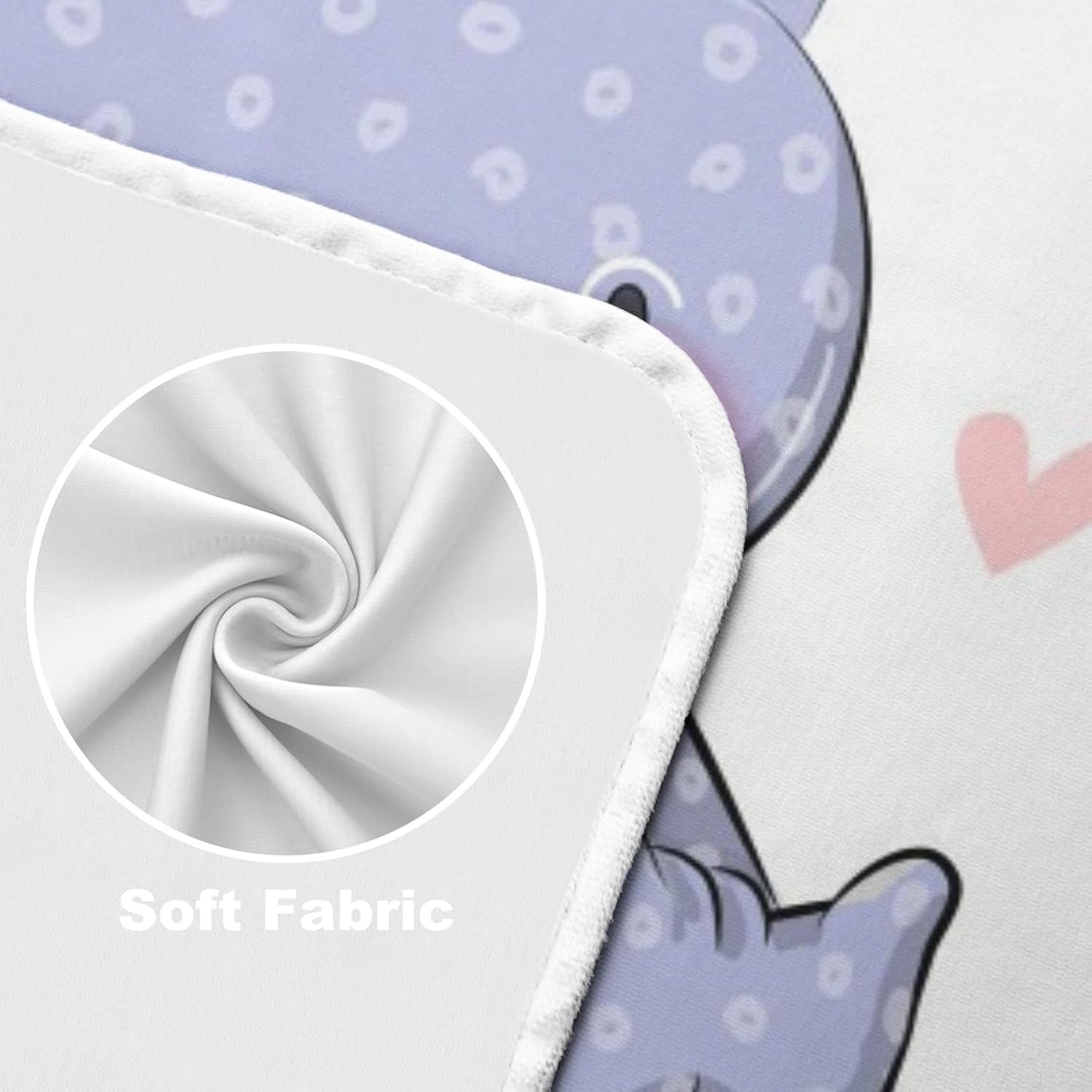 Deven Cute Hippo Purple Cooling Blanket for Toddler 1