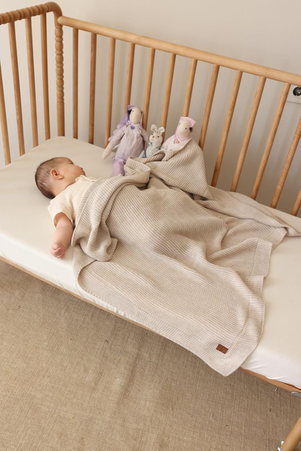 Little Dedi Soft Baby Knitted Blanket - 30x40 Neutral Stone