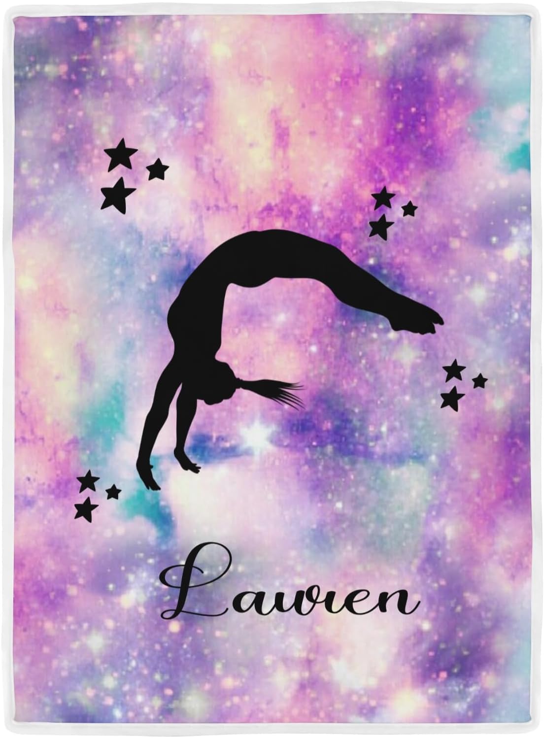 Deven Girl Gymnast Stars Cool Blanket for Toddler