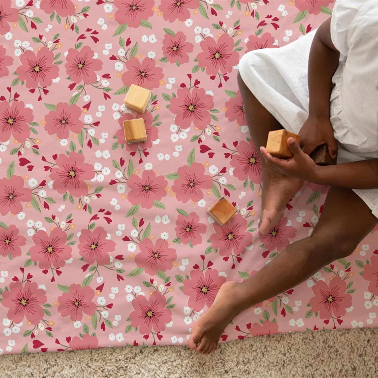 KASTLEE Love Blooms Baby Blanket for Girls and Boys