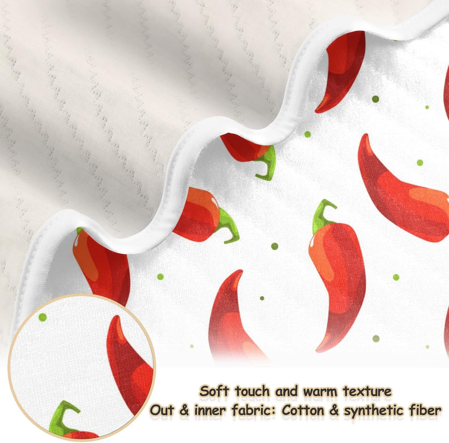 Pigsaly Chili Pepper Baby Blanket 30x40 in