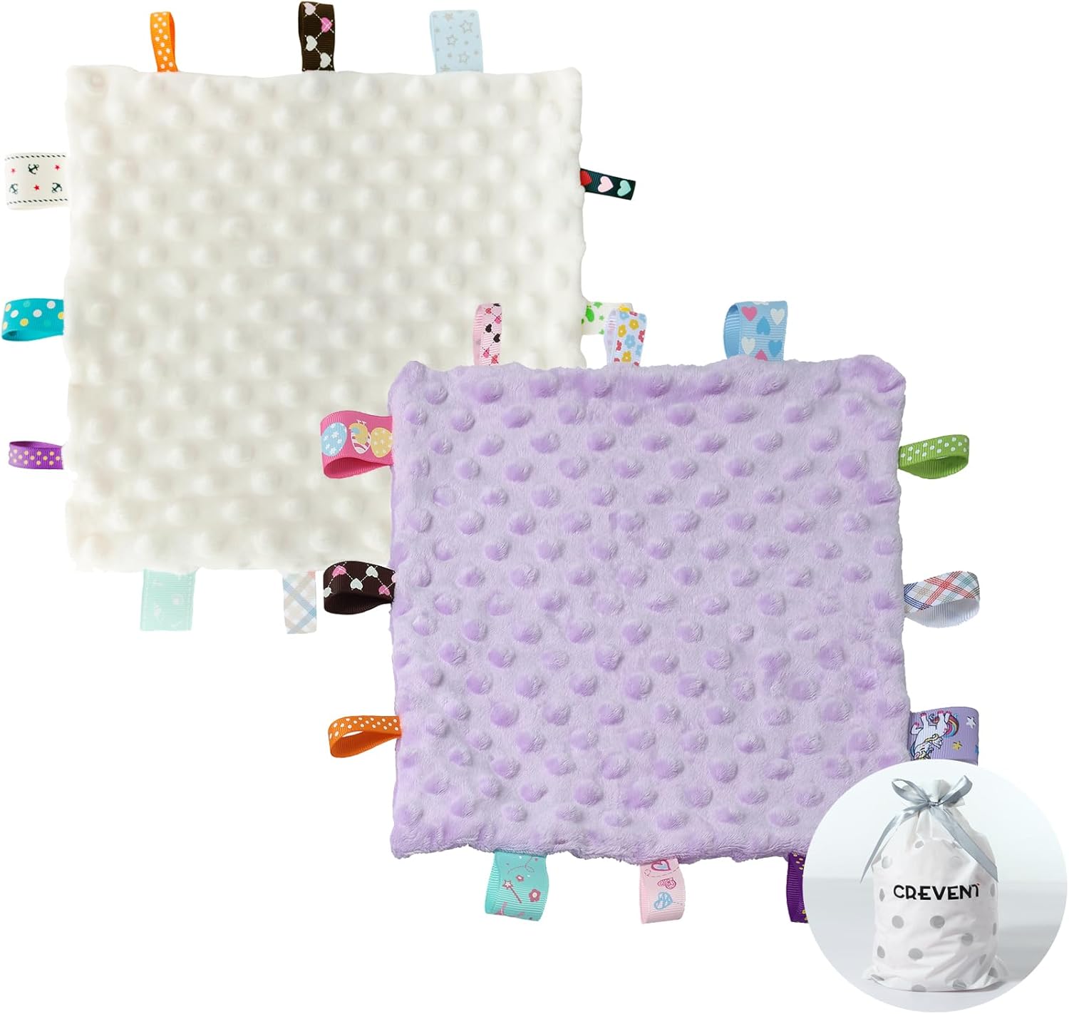 CREVENT Tag Security Blanket for Babies