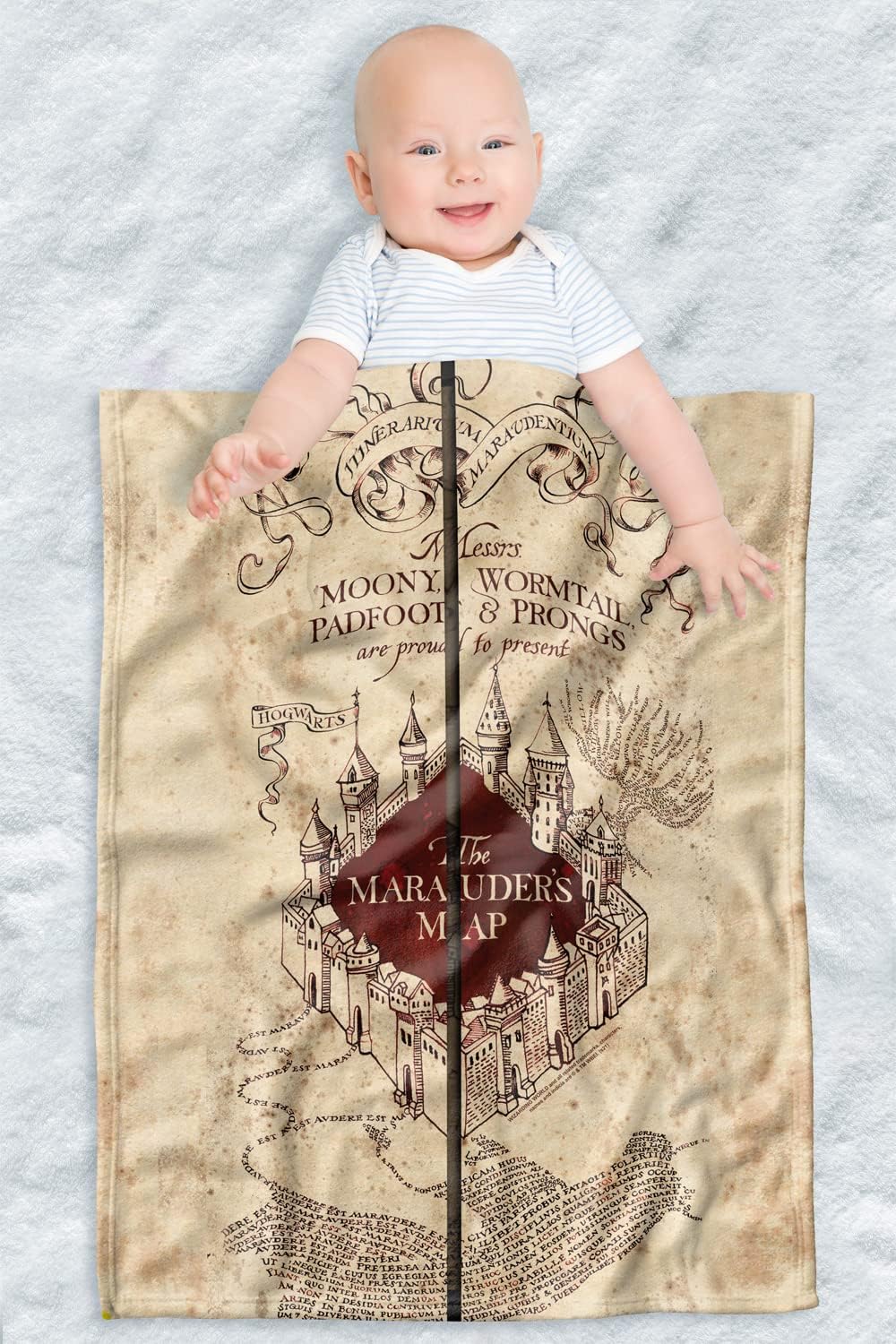 Harry Potter Baby Blanket 30x40 Folded Map Unisex