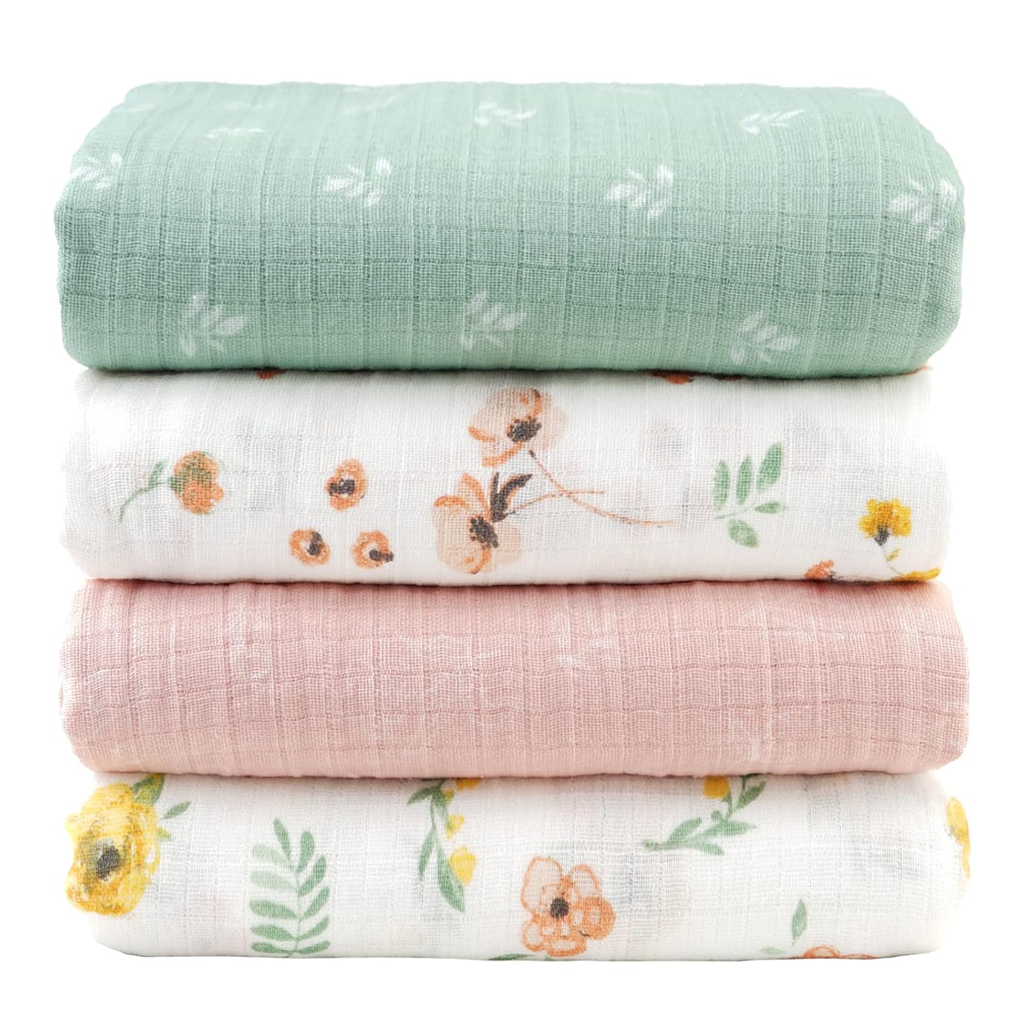 Viviland Muslin Swaddle Blanket 4 Pack 47x47In