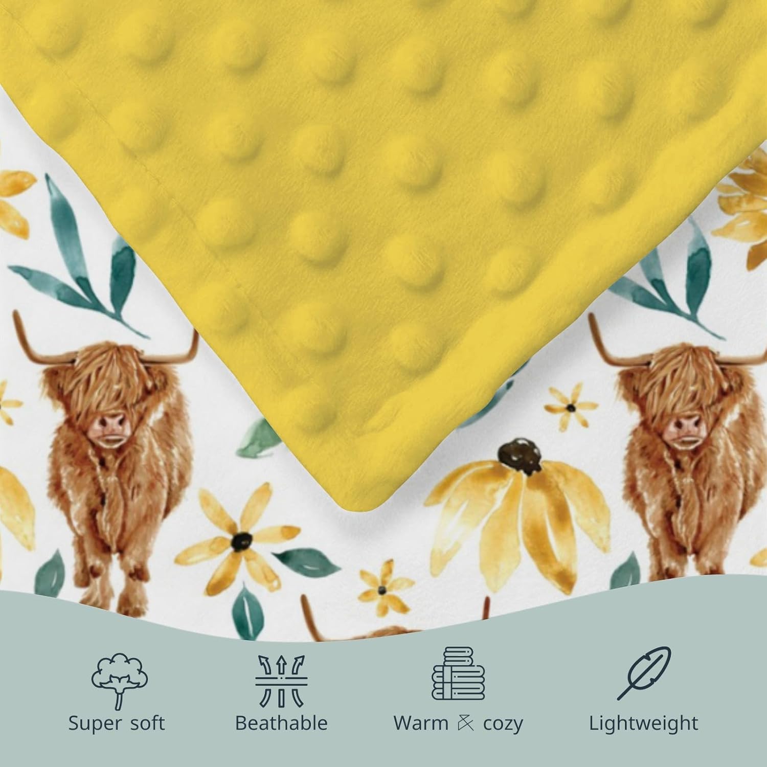 HawSkgFub Mink Baby Blanket Dotted Backing Girls Shower Gift