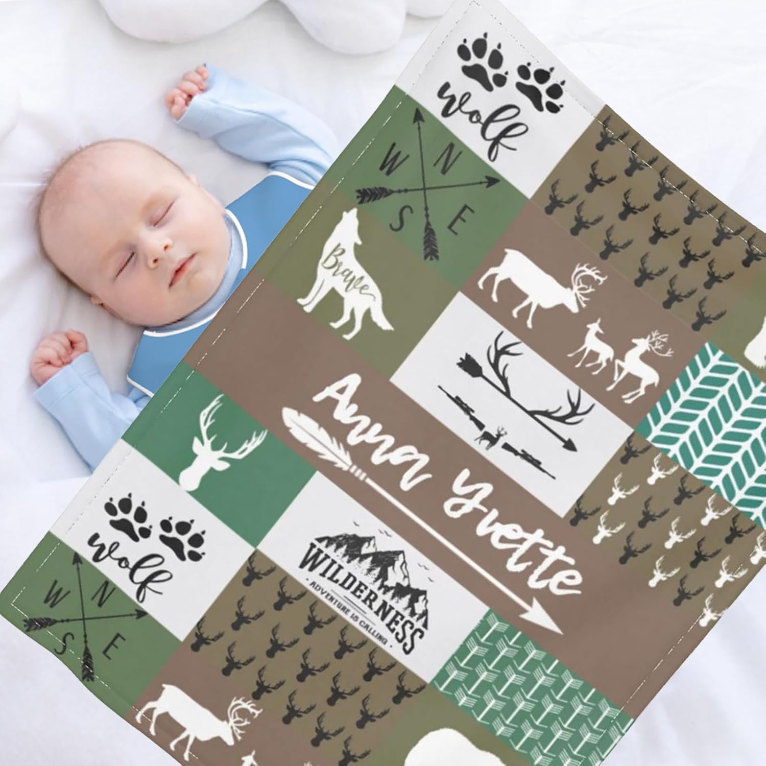 Personalized Baby Blanket for Boy with Name