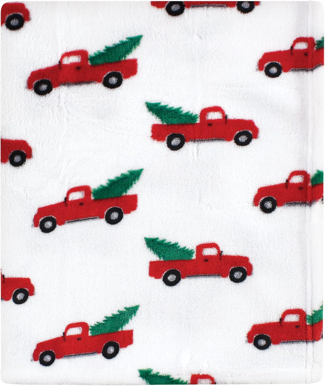 Hudson Baby Christmas Tree Truck Plush Blanket 30x36 Inches