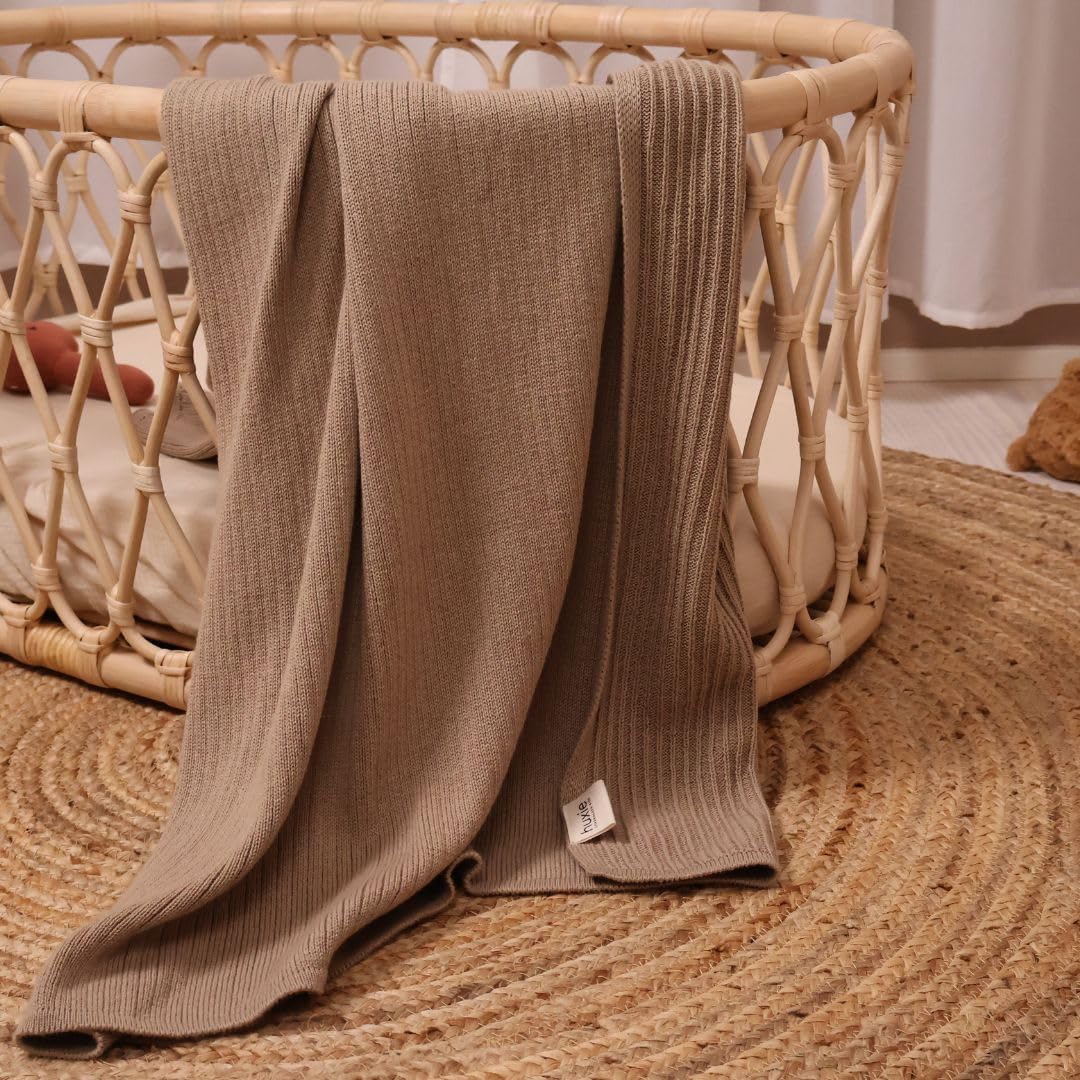Huxie Organic Cotton Baby Blanket - 30 x 40 Swaddle Blanket