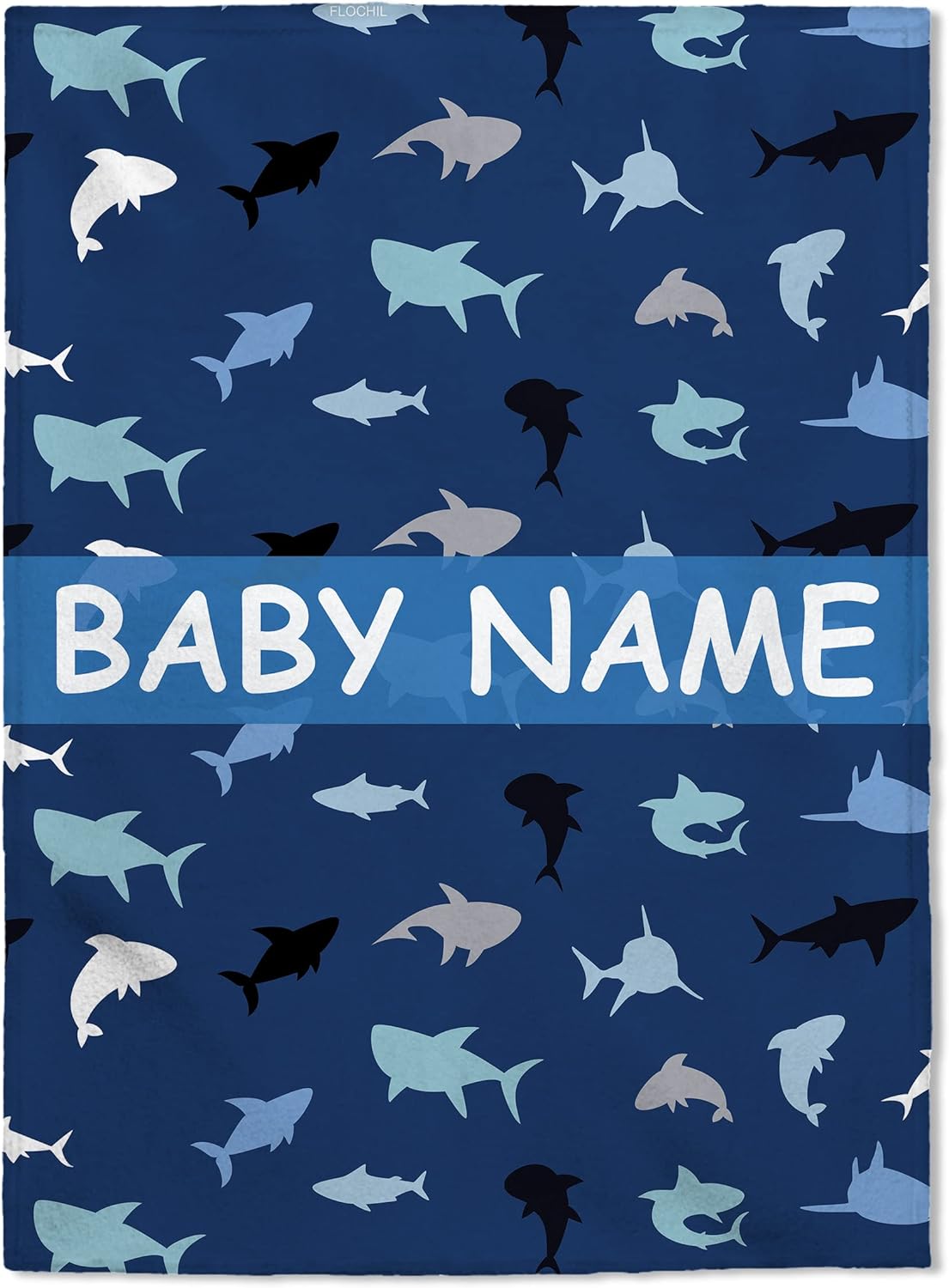 FLOCHIL Personalized Baby Blanket with Name and Elephants