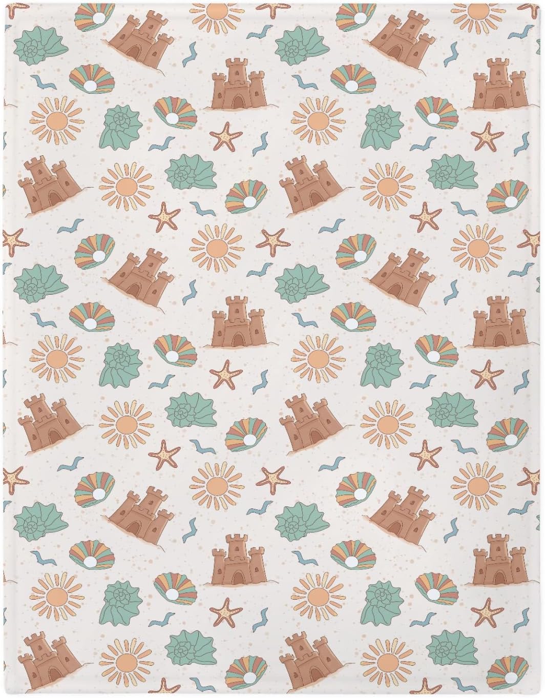 Boho Beach Baby Blankets for Boy Girl 40x50inch Flannel