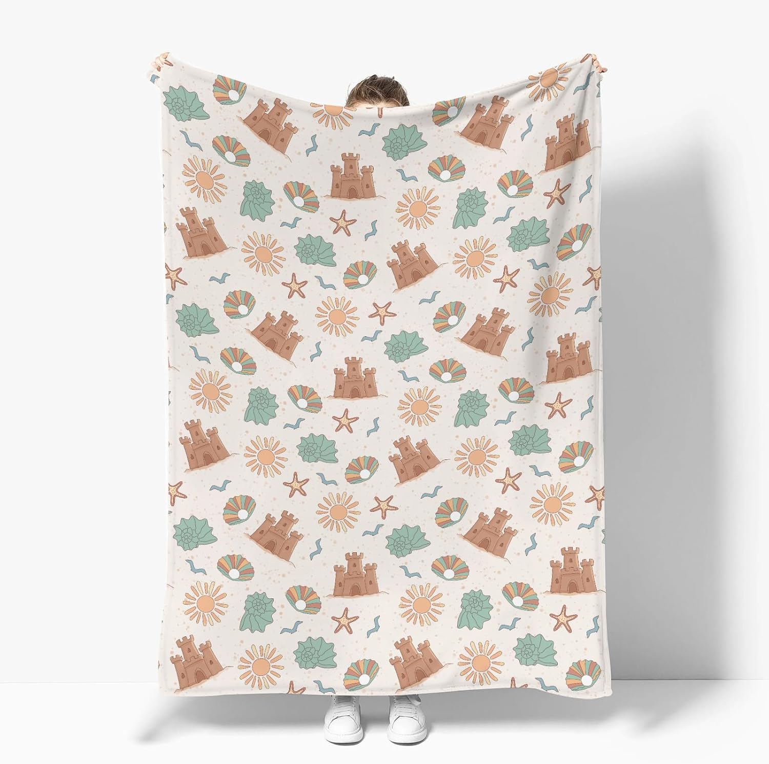 Boho Beach Baby Blankets for Boy Girl 40x50inch Flannel