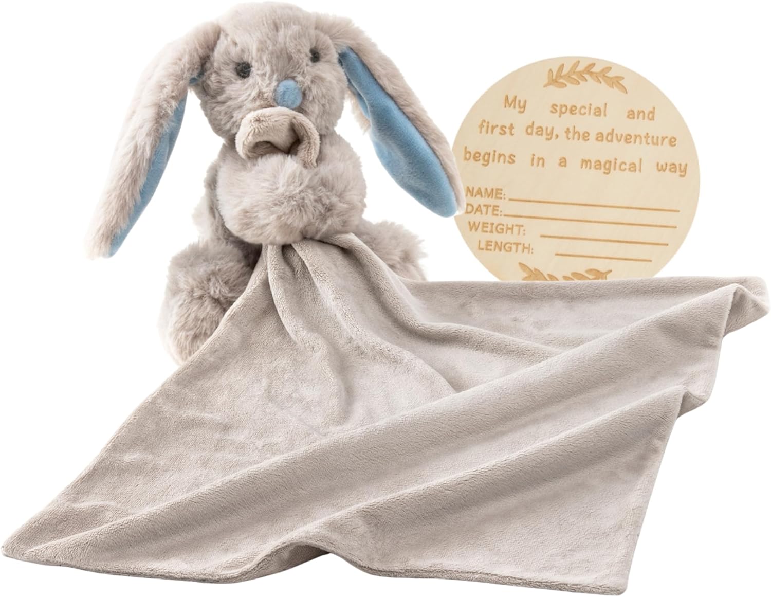 Baby Bunny Lovey Security Blanket for Newborns and Toddlers
