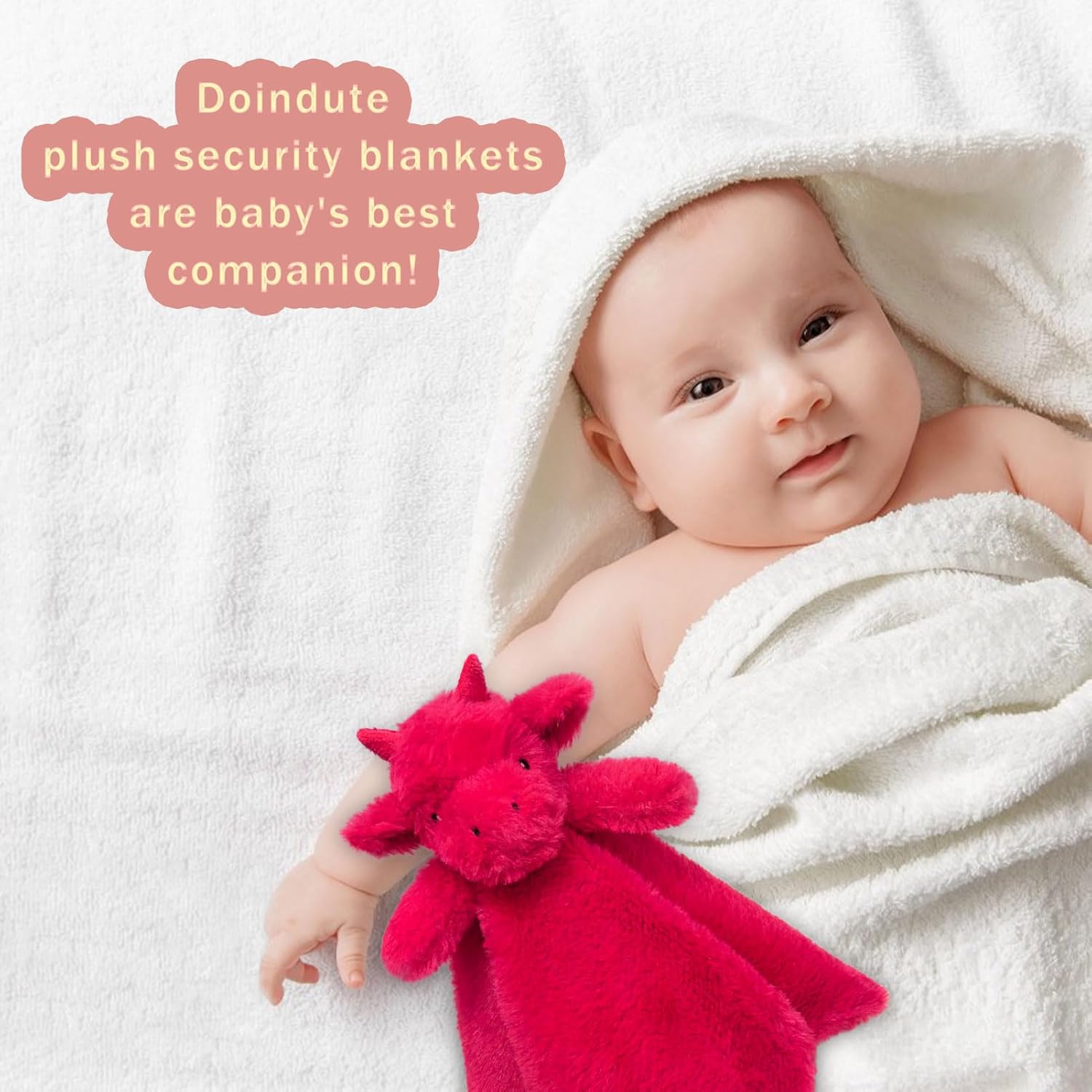 Baby Red Dragon Security Blanket 14 Inches