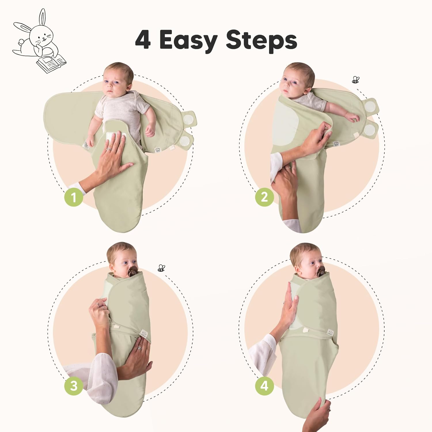 KeaBabies 3-Pack Organic Cotton Sleep Sacks - Dino Ridge