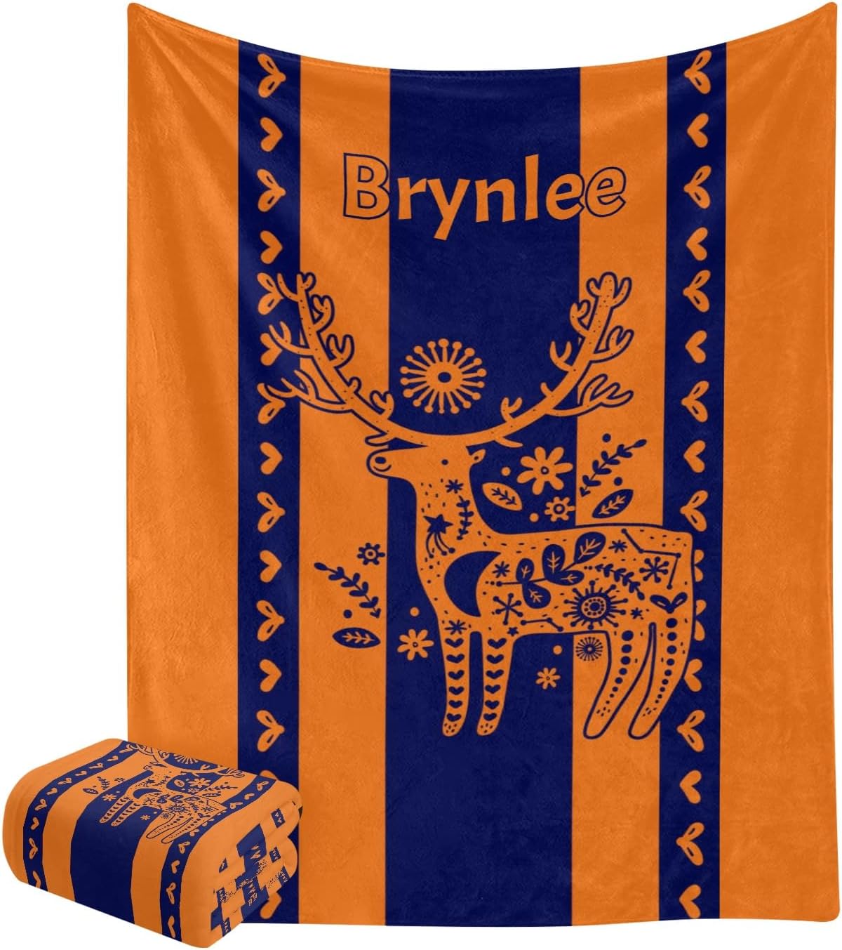 CUXWEOT Personalized Deer Blanket for Newborn 30x40 Inches