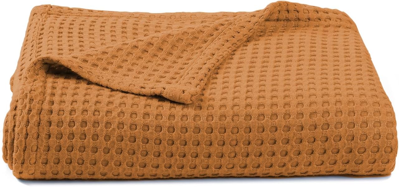 Kloovete 36 x 40 inch Cooling Waffle Weave Receiving Blanket