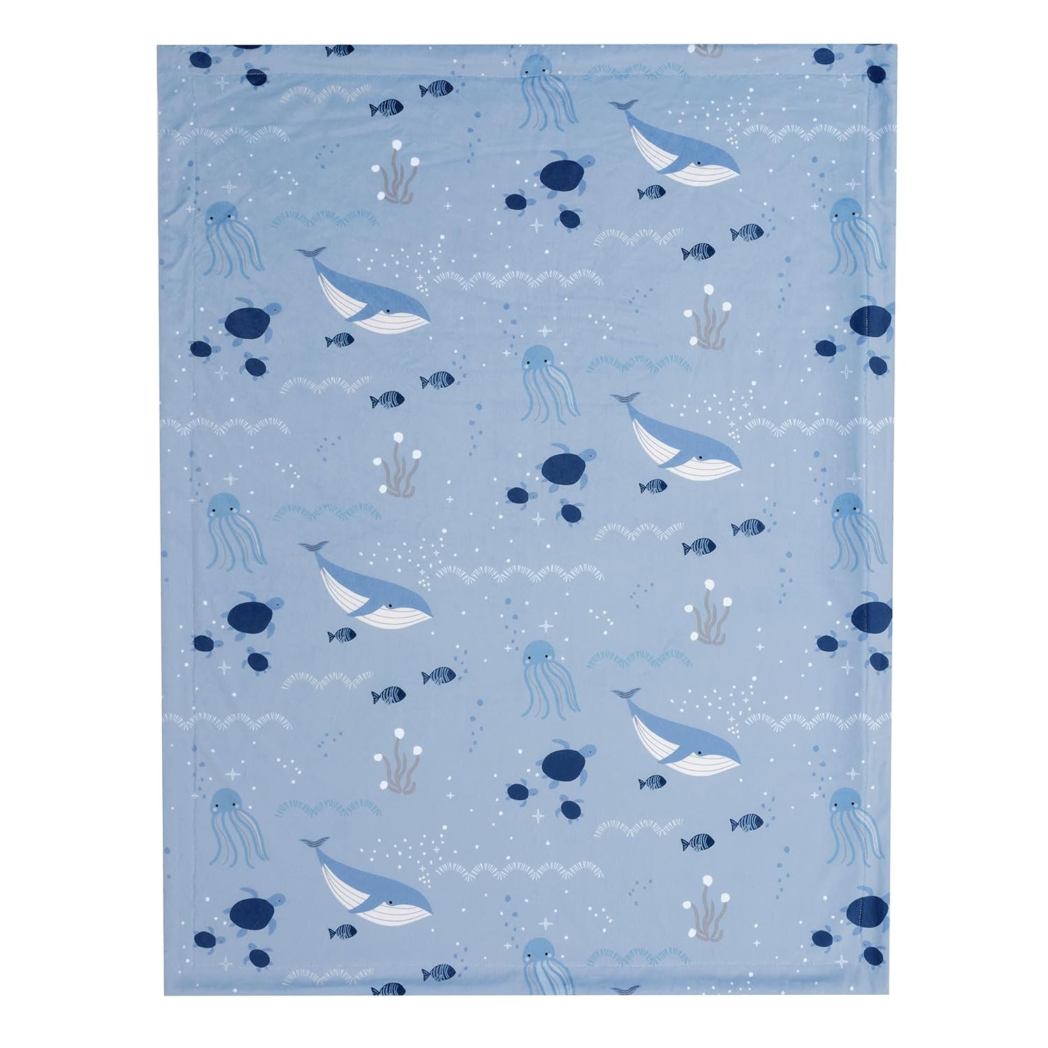 Lambs Ivy Bubbles Squirt Whale Blanket