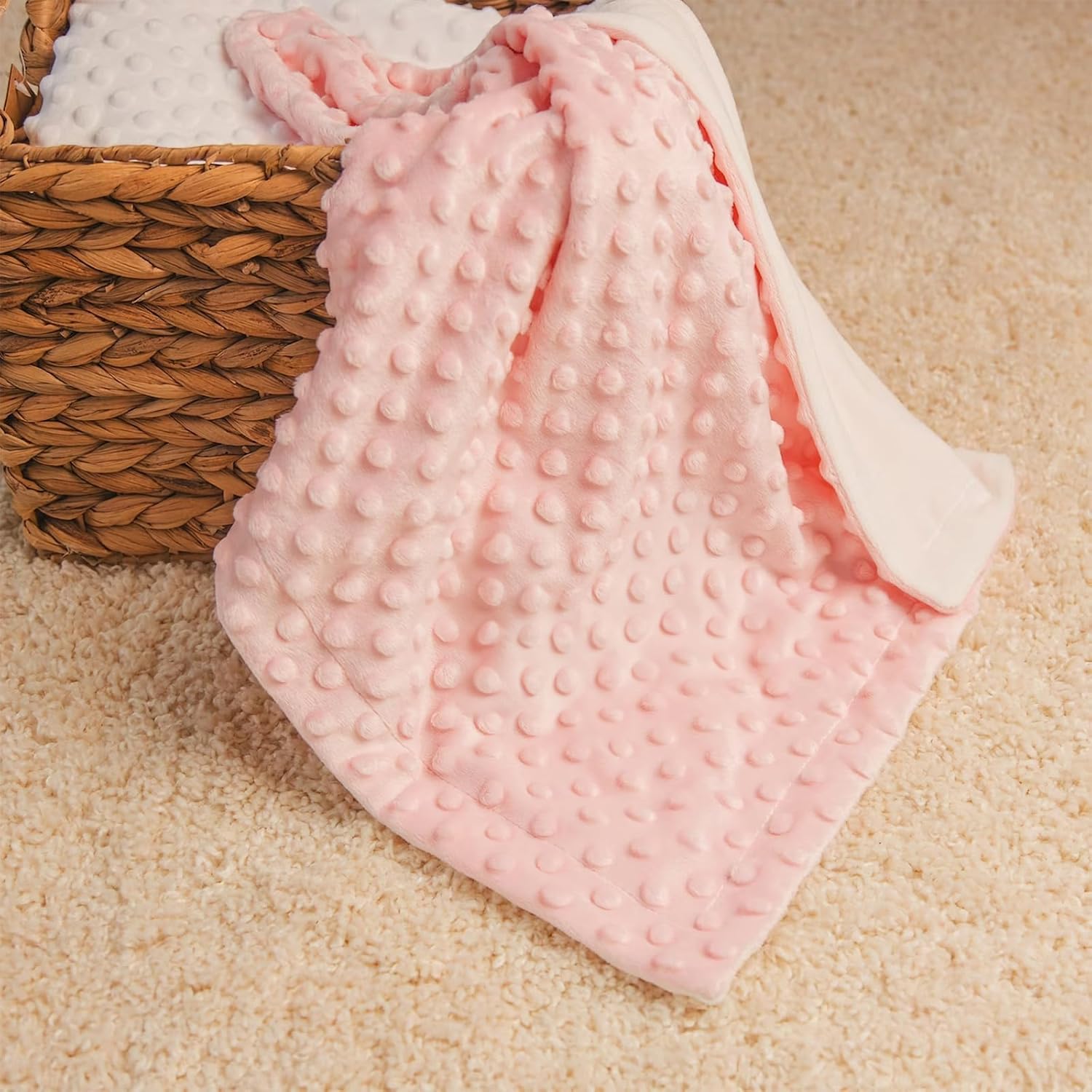 GRESATEK Personalized Baby Blanket - Double Layer Name Blanket for Newborns