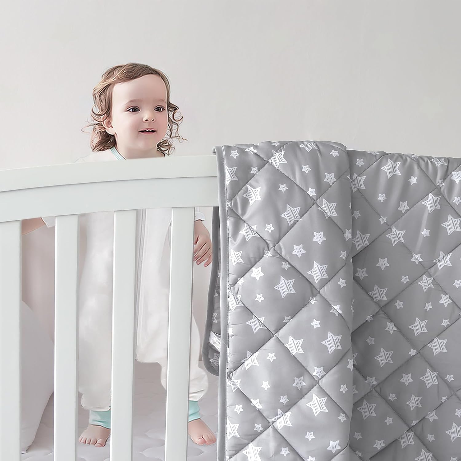 Moonsea Baby Blanket 2 Pack Cozy Star Print Quilted Blankets