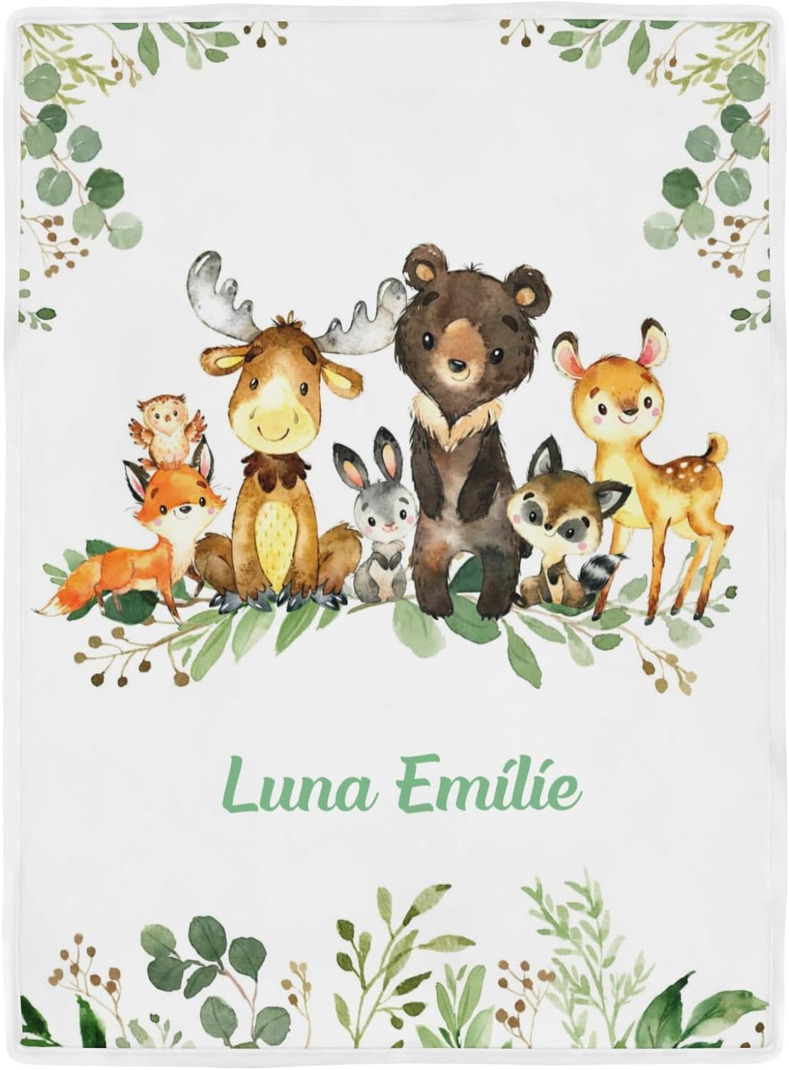 Deven Greenery Jungle Animals Cooling Blanket for Toddler