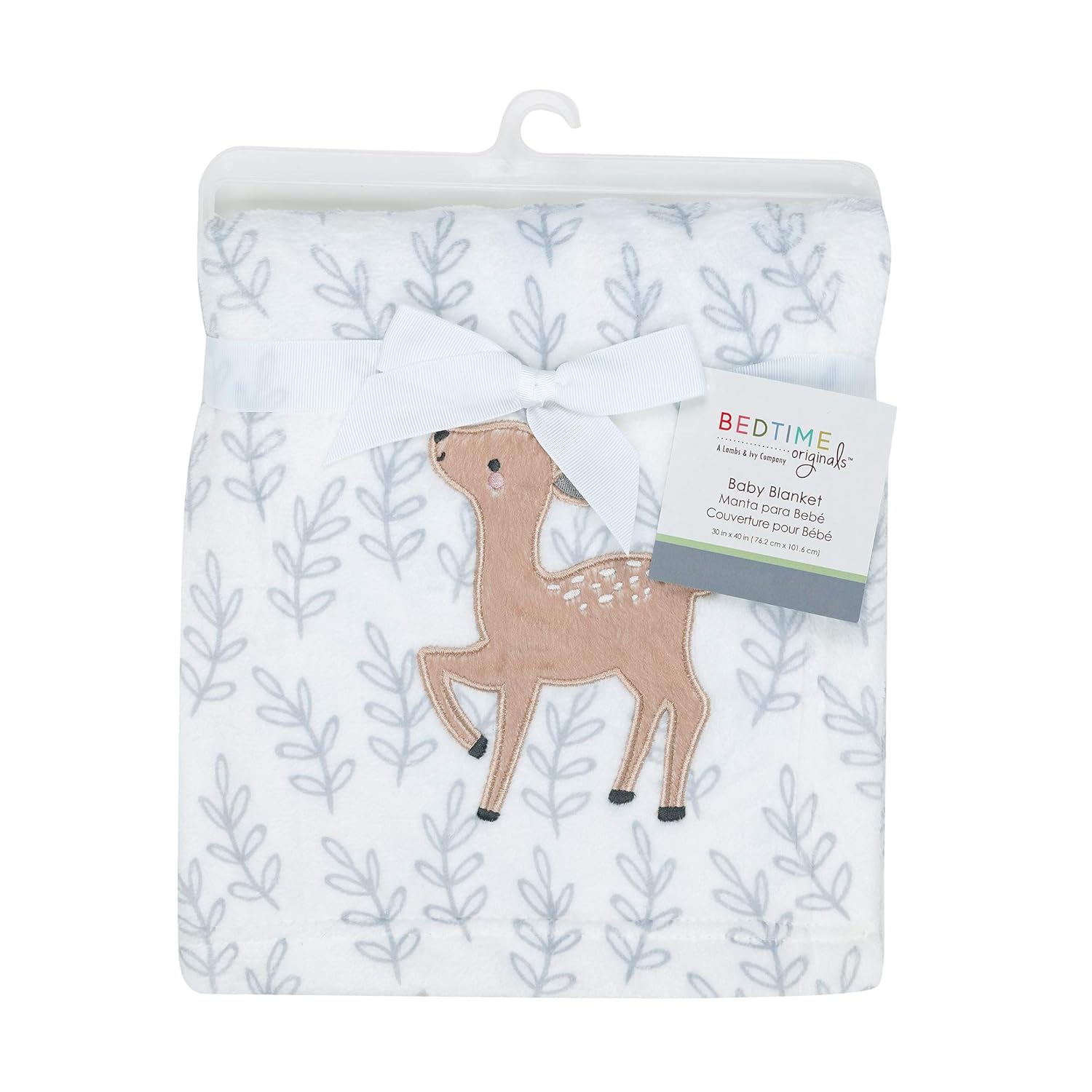 Bedtime Originals Deer Park Baby Blanket White 1