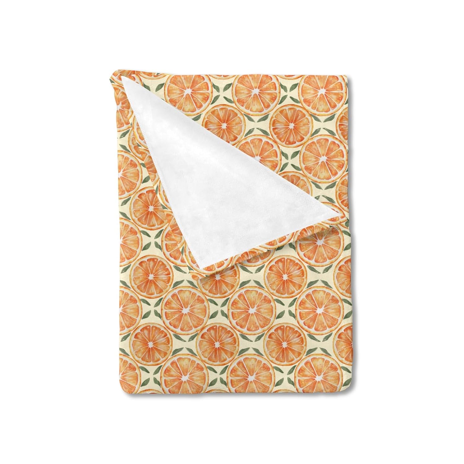 Cute Orange Flannel Baby Blanket for Nursery and Toddler