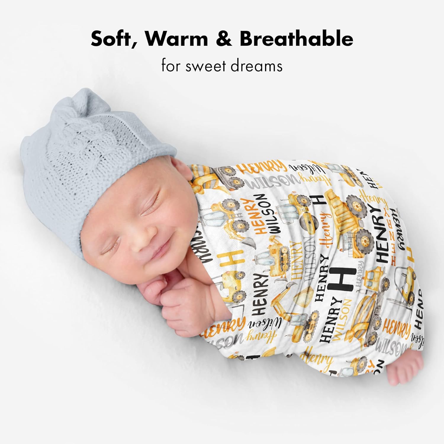 Custom Baby Blanket with Name - Car Theme