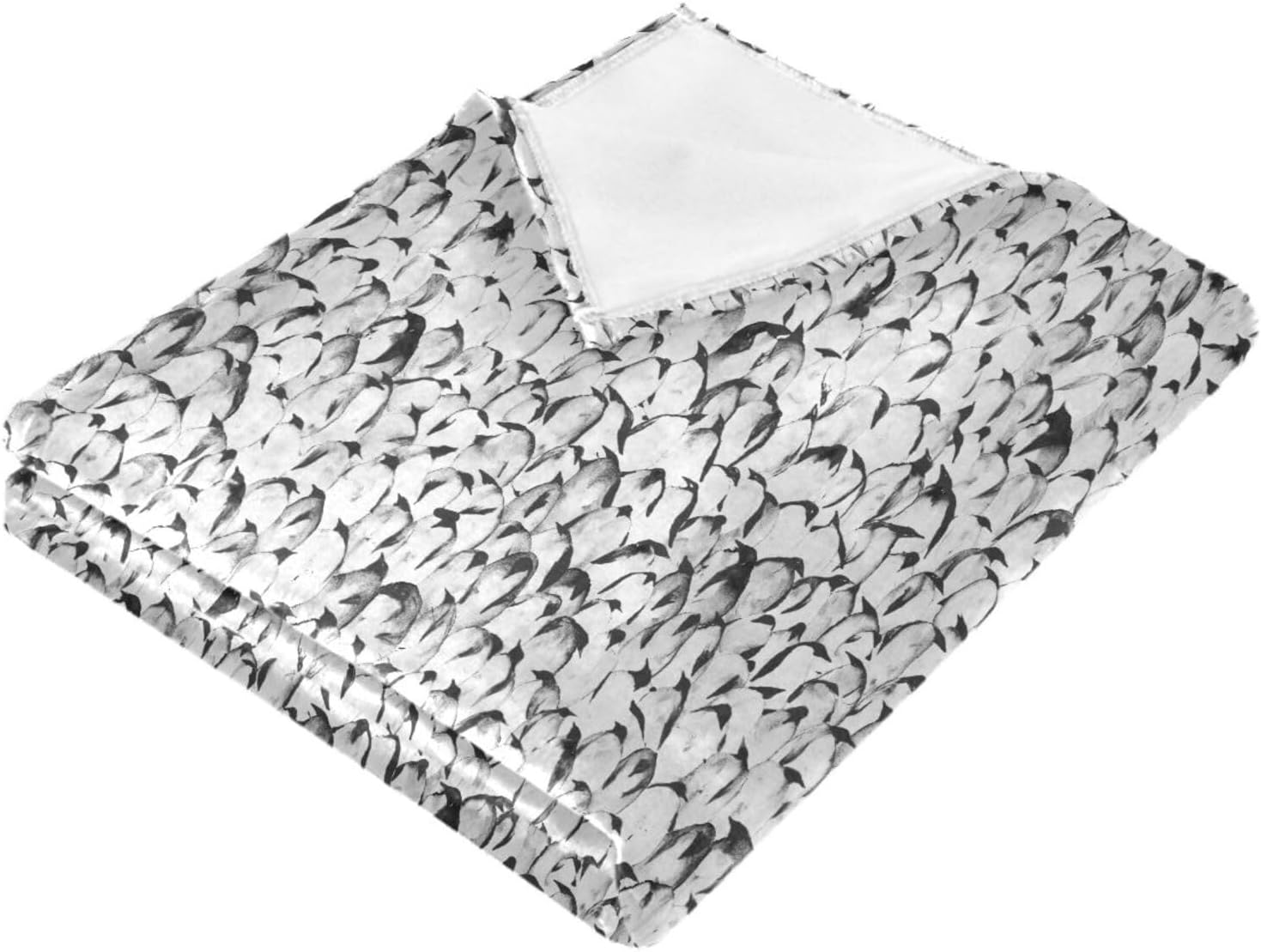 Nnamluu Fleece Blanket for Toddlers 50x60 Crowd of Penguins Kids Quilt