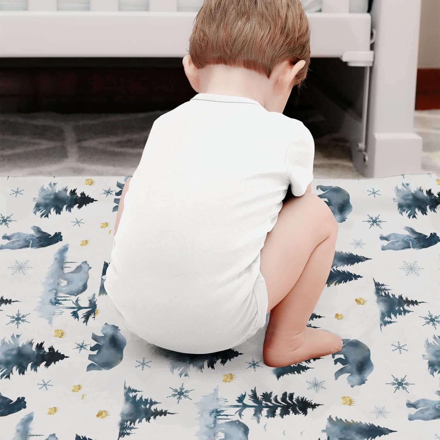 Soft Flannel Bear Baby Blanket for Infant Toddler
