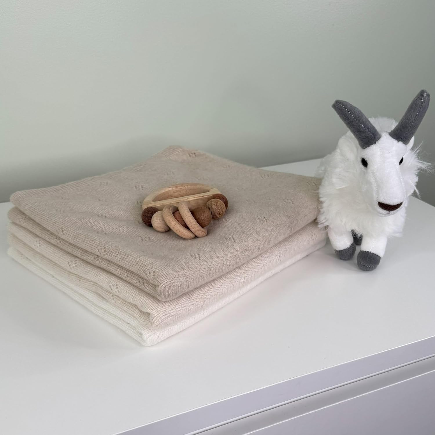 JetBo BABY Cashmere Blanket Pointelle Brown Sugar 32x40 1