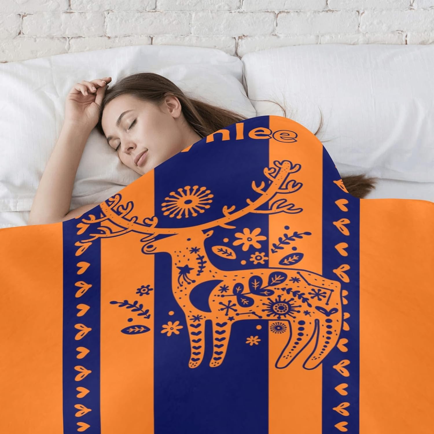 CUXWEOT Personalized Deer Blanket for Newborn 30x40 Inches