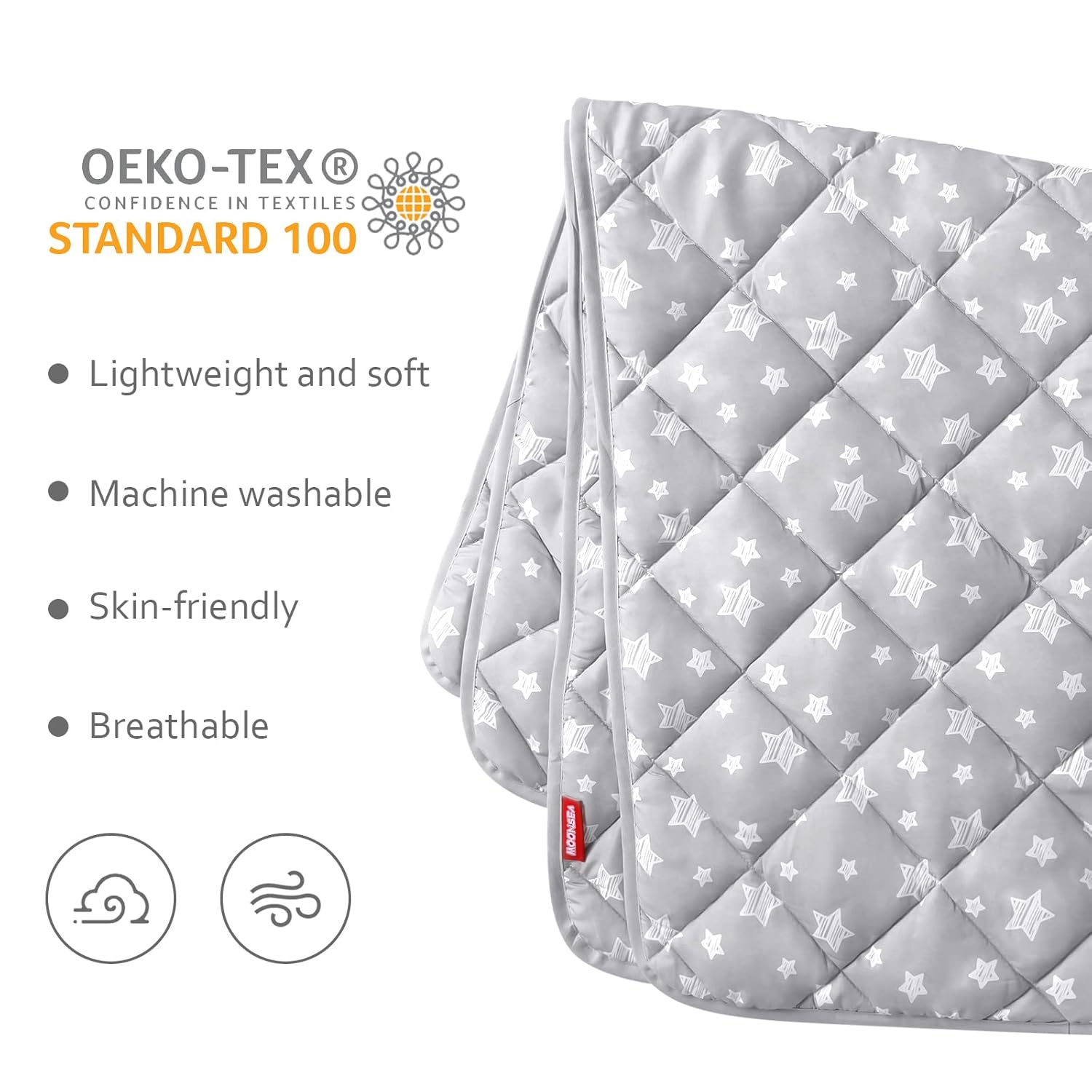 Moonsea Baby Blanket 2 Pack Cozy Star Print Quilted Blankets